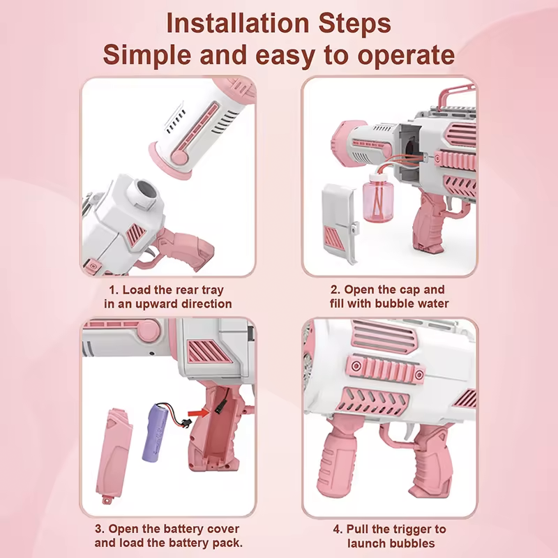 Rocket Launcher Bubble Gun | Kids Bubble Gun | SASKA Trading