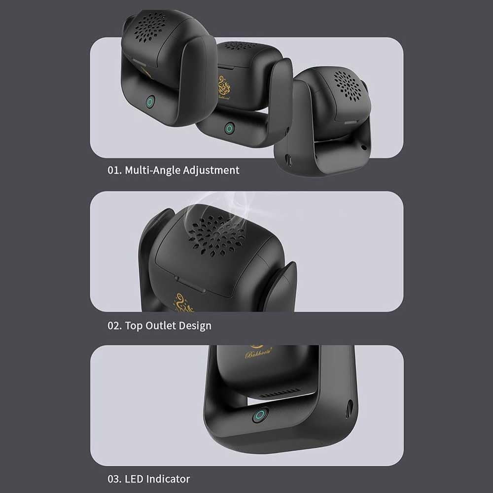 Bakhoor Portable Incense Burner – 90° Rotation | Incense Burner | SASKA Trading