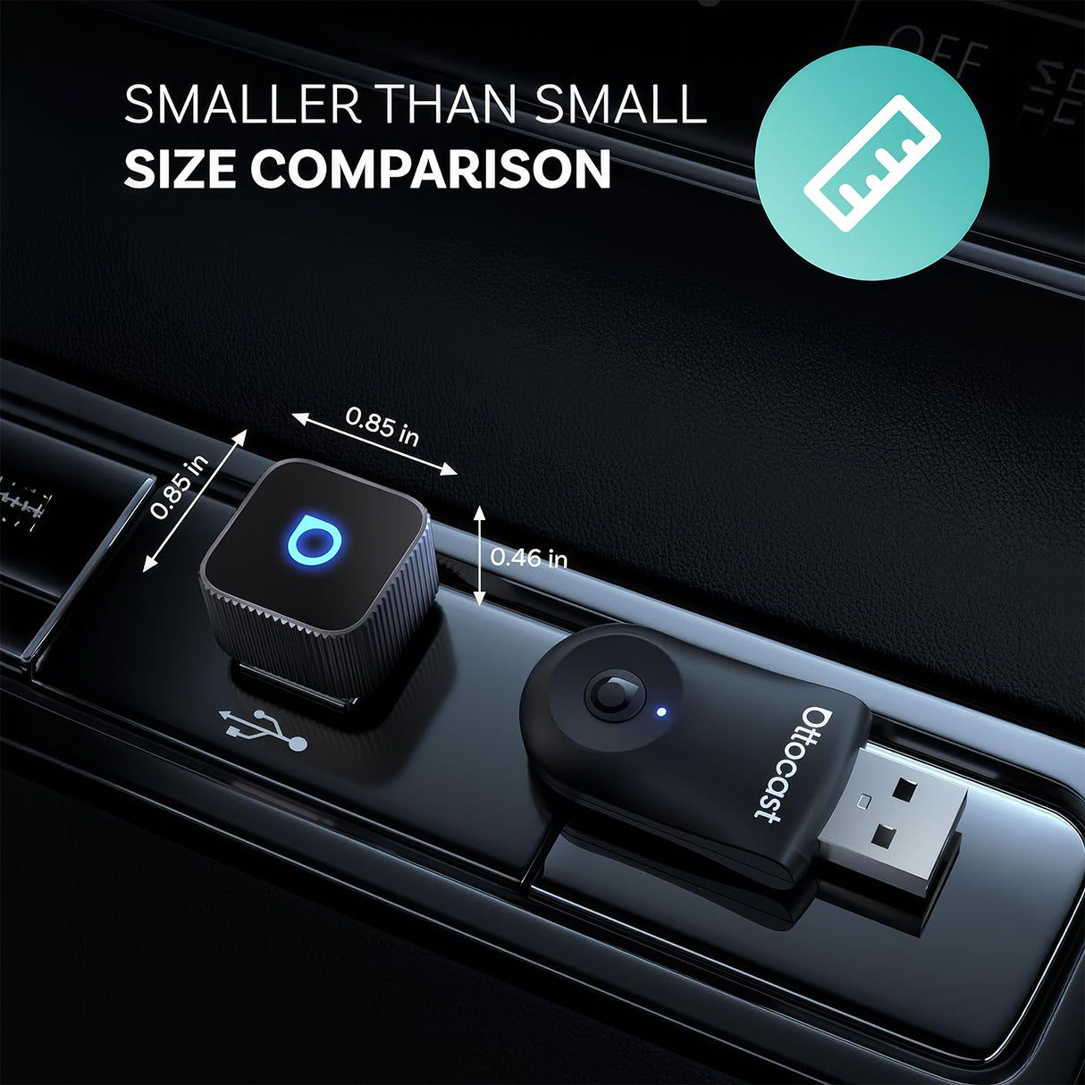 CP88-T2 Mini Slim Wireless CarPlay & Android Auto Adapter for Wired Cars by Ottocast