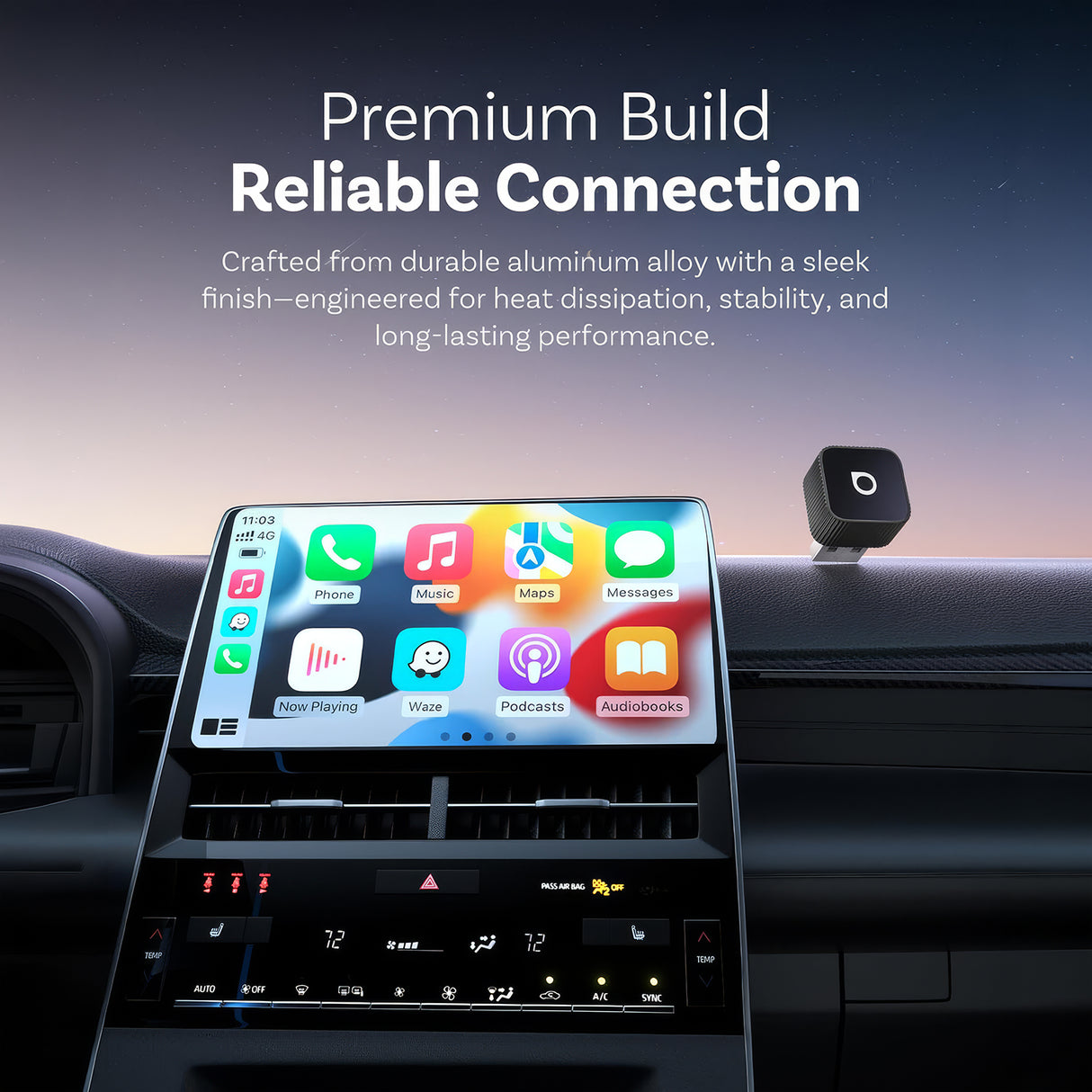 CP88-T2 Mini Slim Wireless CarPlay & Android Auto Adapter for Wired Cars by Ottocast