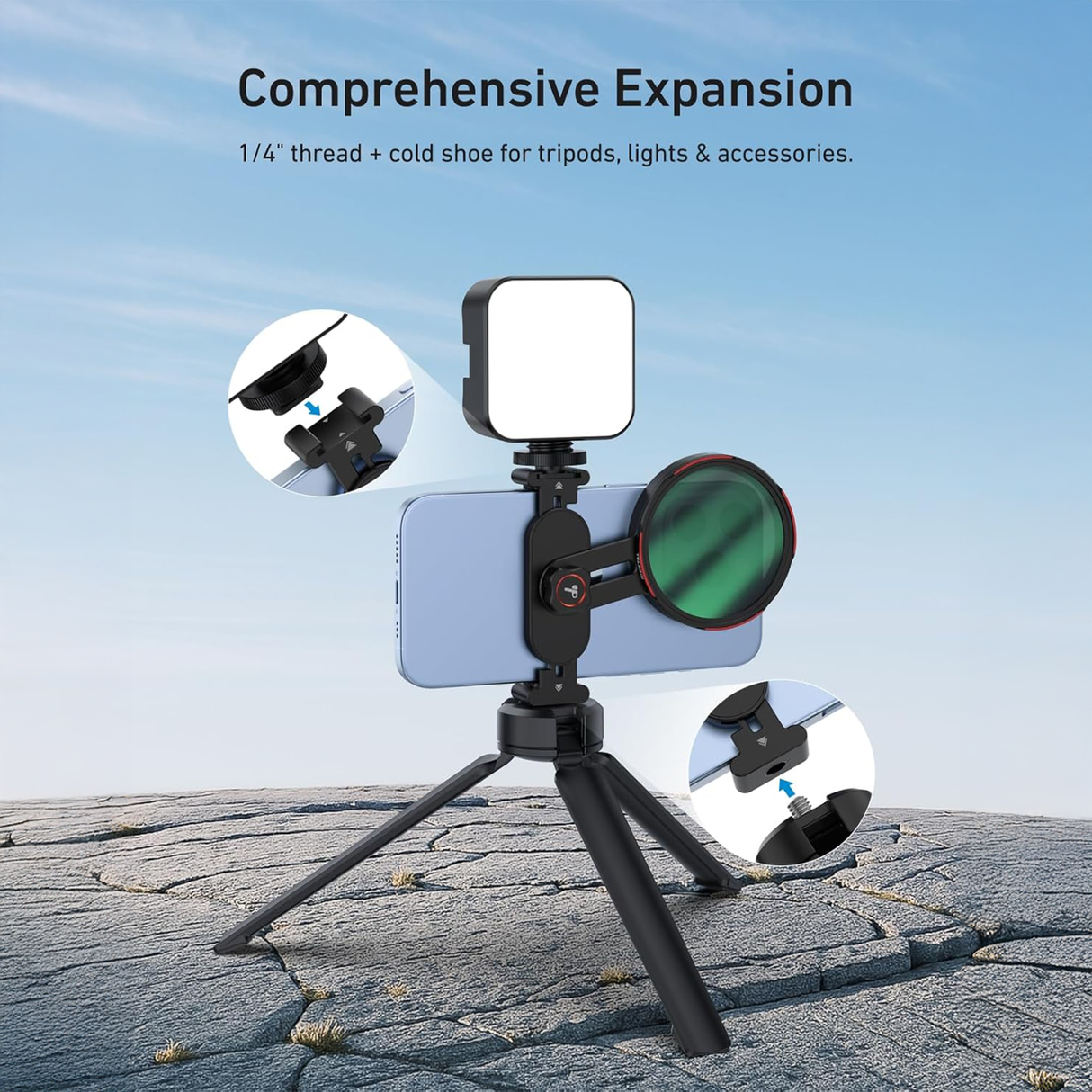 CPL 67mm Filter + Mount by TELESIN | Phone camera filter | SASKA Trading