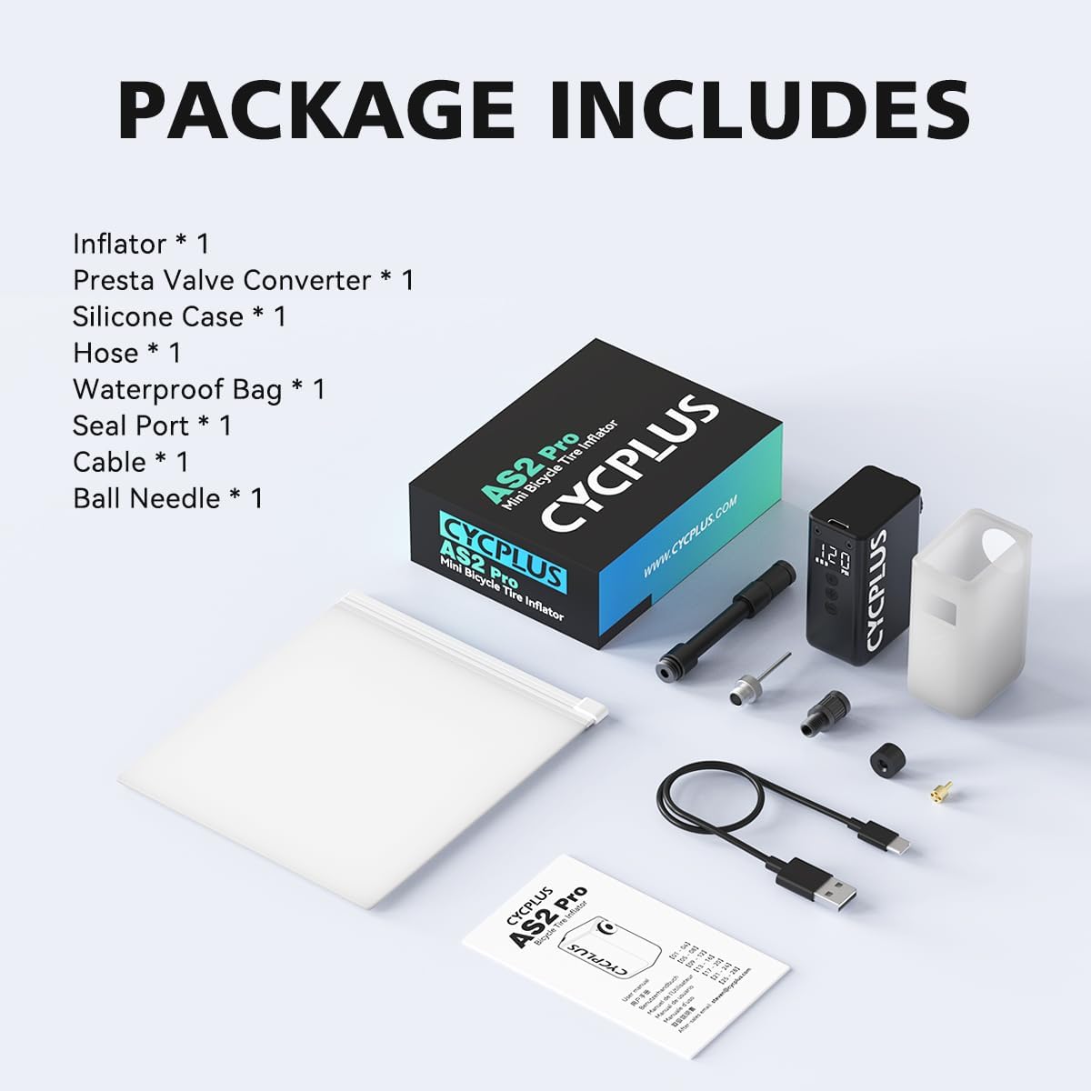 CYCPLUS AS2 Pro Mini Bicycle Tire Inflator | Tire Inflator | SASKA Trading