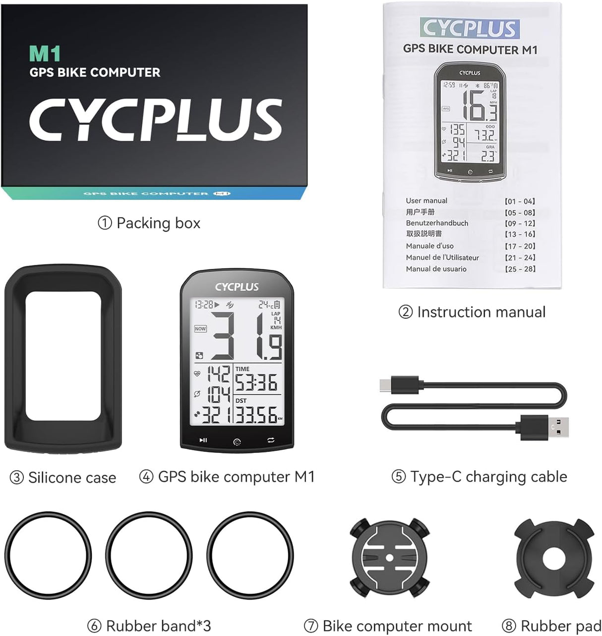 M1 GPS Bike Computer by CYCPLUS | Bicycle Computers | SASKA Trading