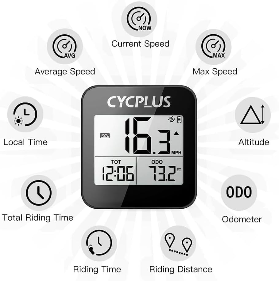 Wireless GPS Bike Computer G1 by CYCPLUS | Bicycle Computers | SASKA Trading