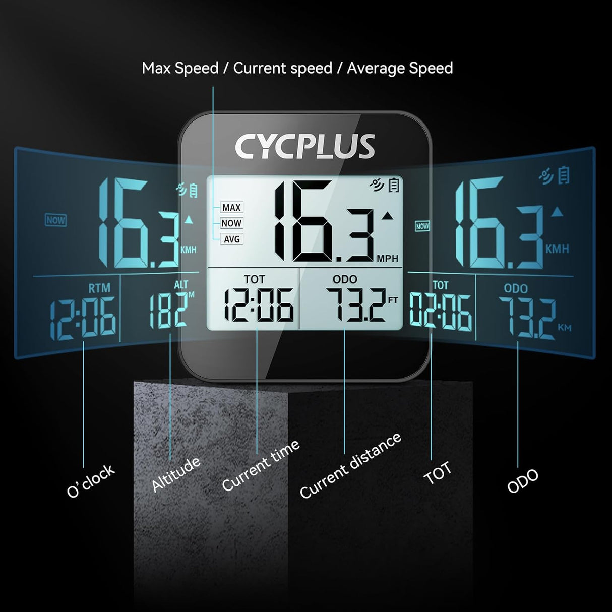 Wireless GPS Bike Computer G1 by CYCPLUS | Bicycle Computers | SASKA Trading