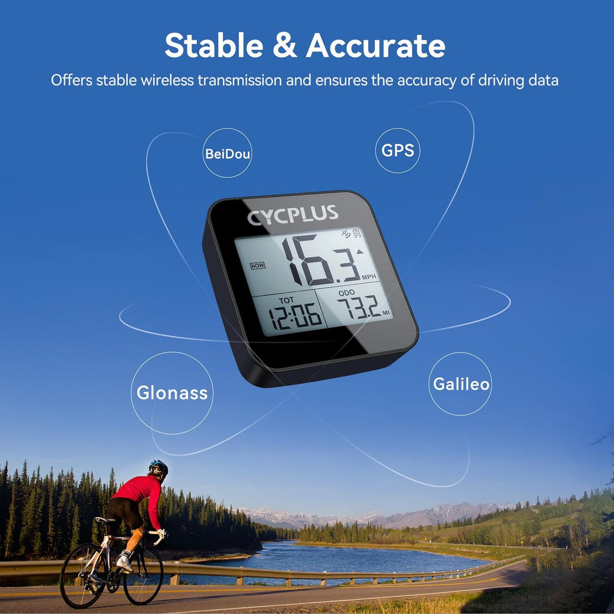 Wireless GPS Bike Computer G1 by CYCPLUS | Bicycle Computers | SASKA Trading