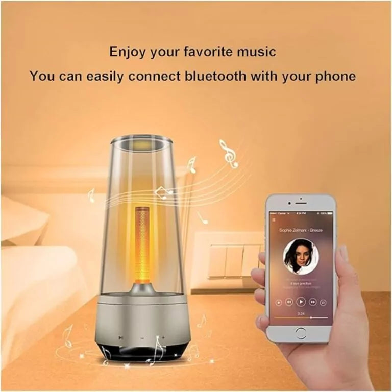 Candle Flame Lamp With Bluetooth Speaker | Bedside Lamp | SASKA Trading
