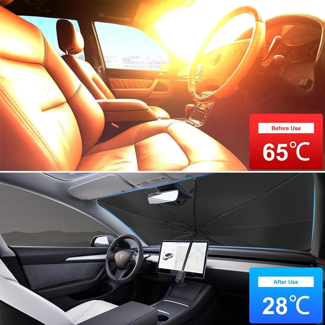 Foldable Car Windshield Sunshade Umbrella | Car Sunshade | SASKA Trading