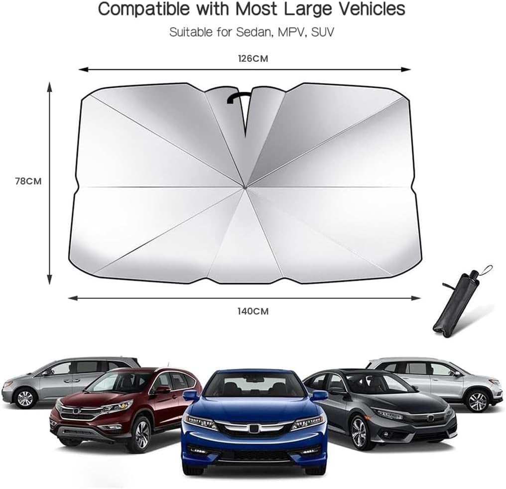 Foldable Car Windshield Sunshade Umbrella | Car Sunshade | SASKA Trading