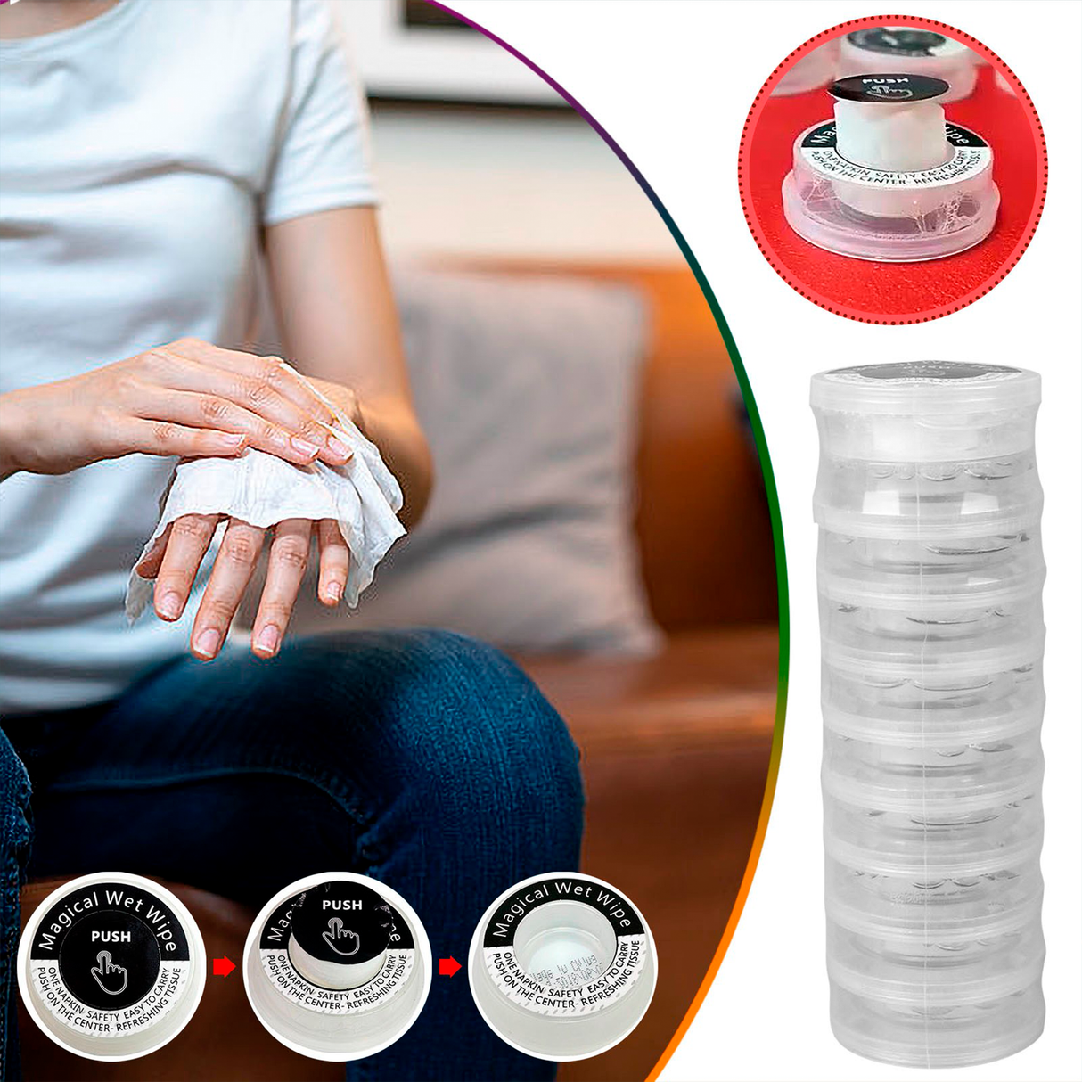 Compressed Hand Wipes Tablets 10 PCS | WIPES | SASKA Trading