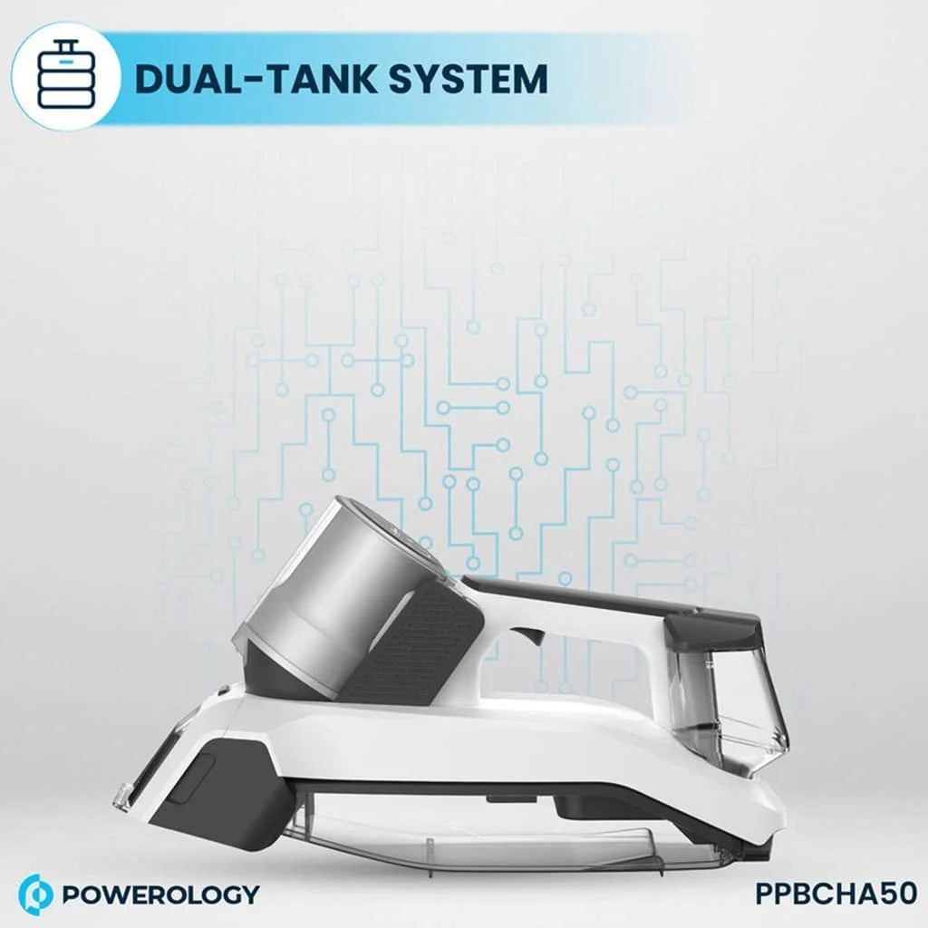 Cordless Spot Cleaner 60W, 8000Pa Suction with Spray and Scrub for Upholstery by Powerology