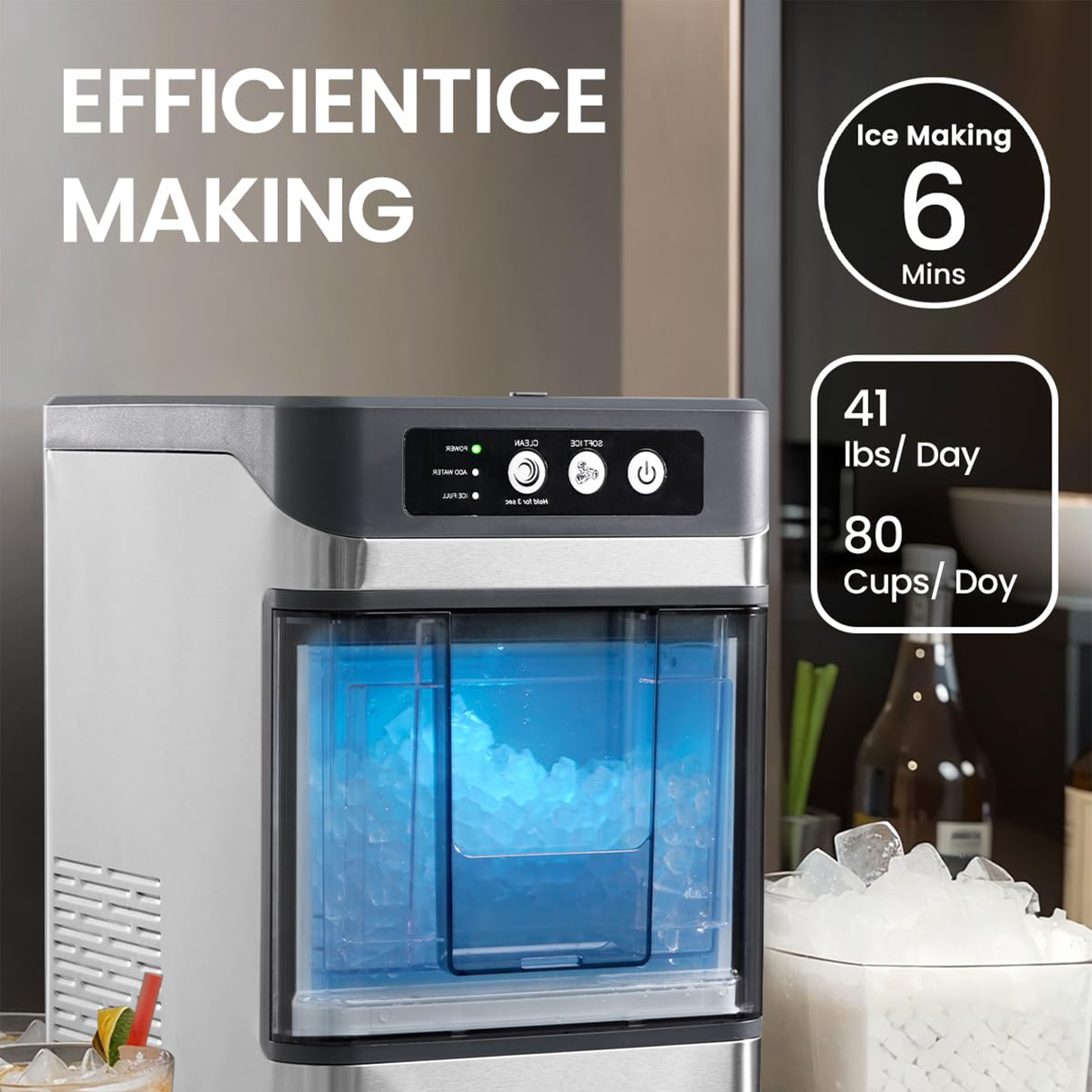 Automatic Countertop Ice Maker – Fast & Hygienic | Ice Maker Machine | SASKA Trading
