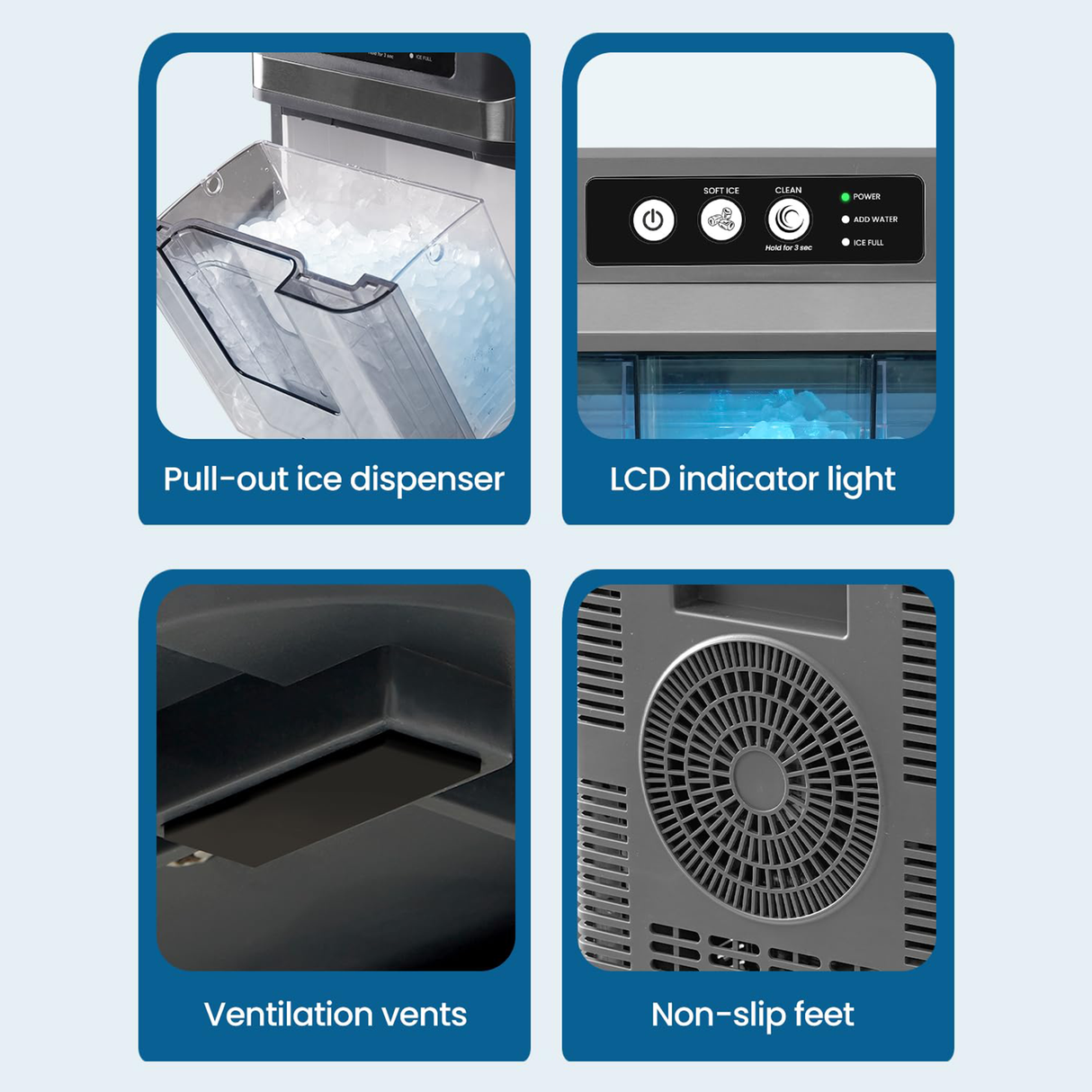 Automatic Countertop Ice Maker – Fast & Hygienic | Ice Maker Machine | SASKA Trading