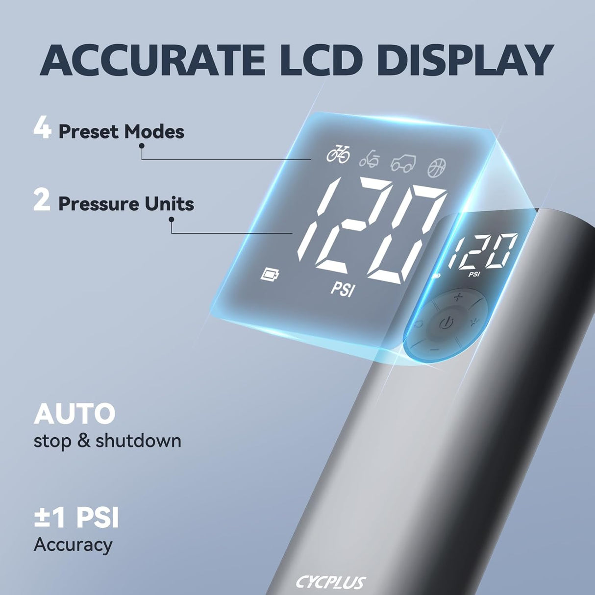 Portable Tire Inflator and Air Compressor A8 by CYCPLUS | Tire Inflator | SASKA Trading