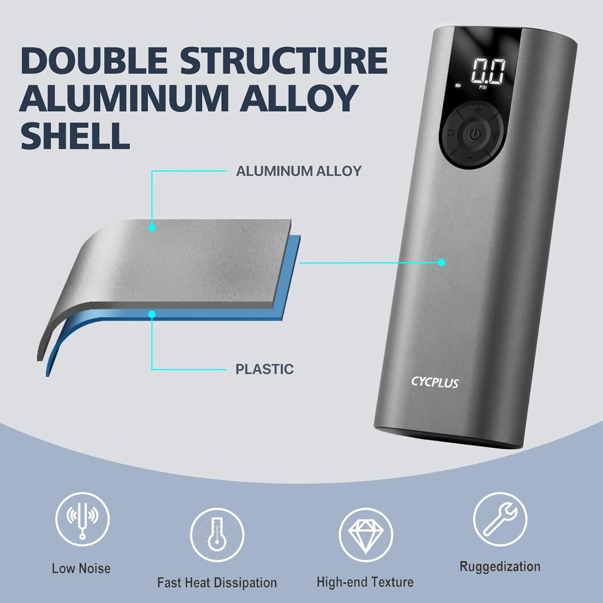 Portable Tire Inflator and Air Compressor A8 by CYCPLUS | Tire Inflator | SASKA Trading