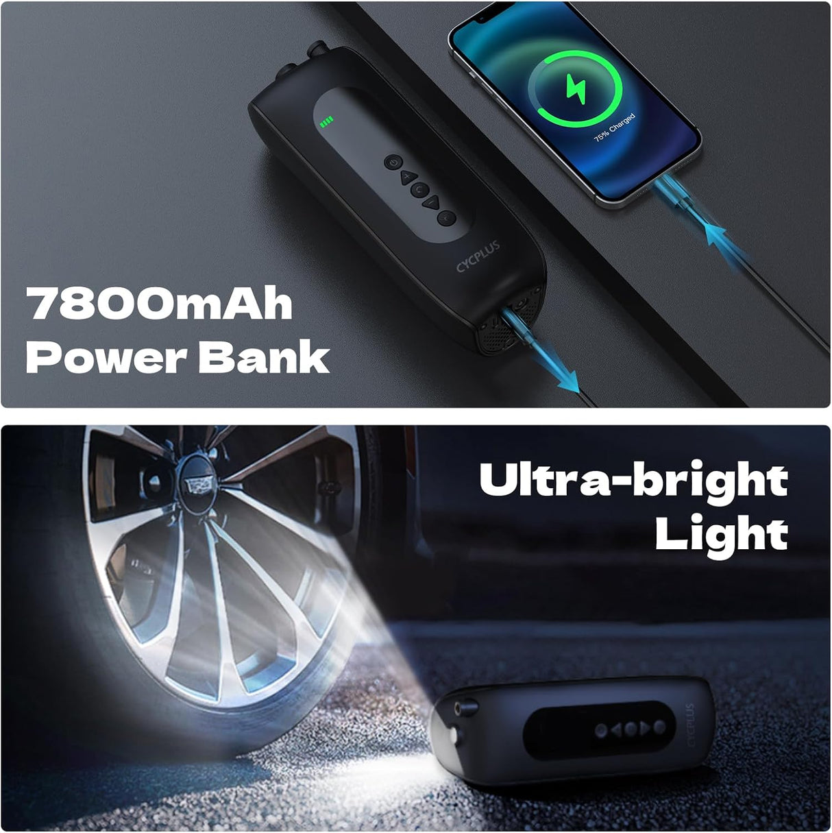 AL2 Tire Inflator Portable Air Pump 150PSI by CYCPLUS | Tire Inflator | SASKA Trading