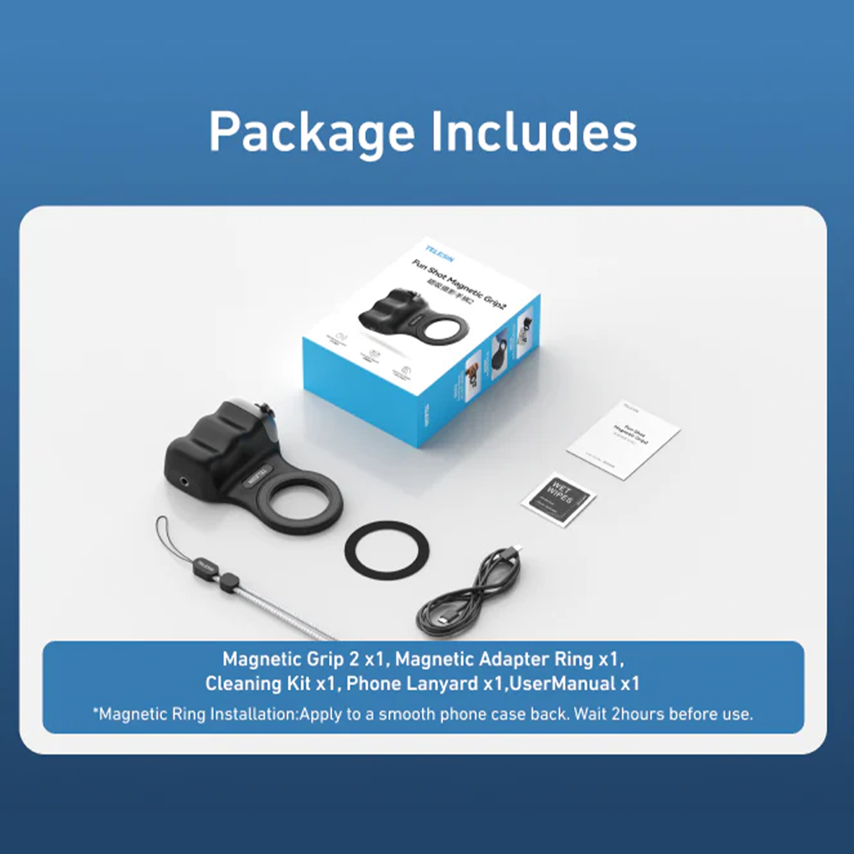 DSLR Style Magnetic Phone Camera Grip with Detachable Wireless Shutter by Telesin