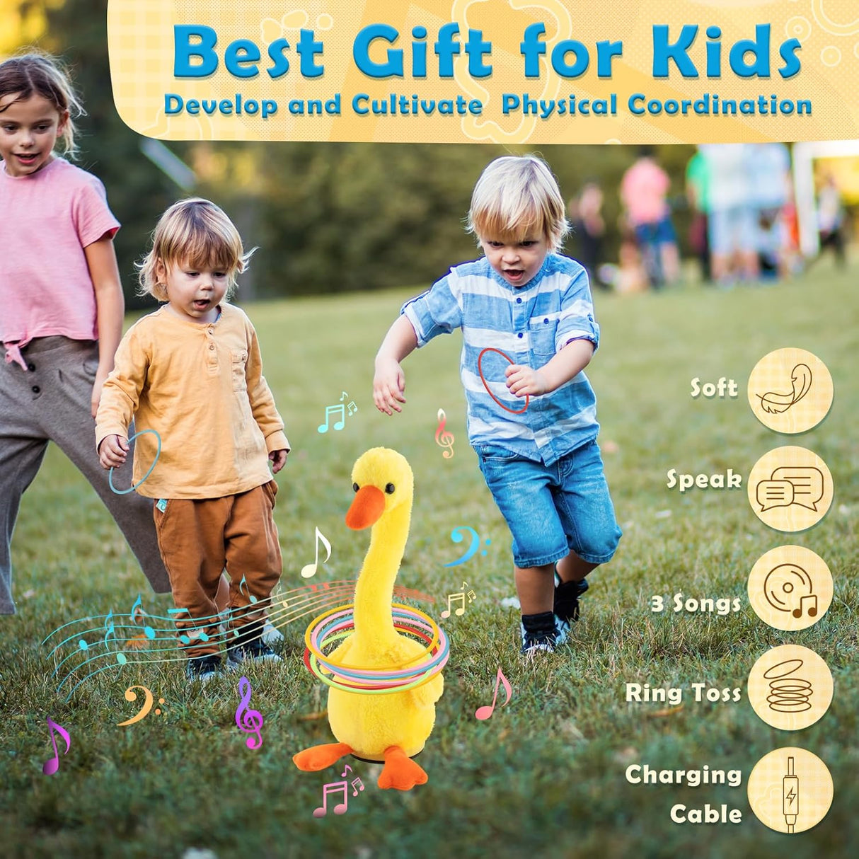 Dancing Singing Duck Toy Ring Toss Games | Kids Toy | SASKA Trading