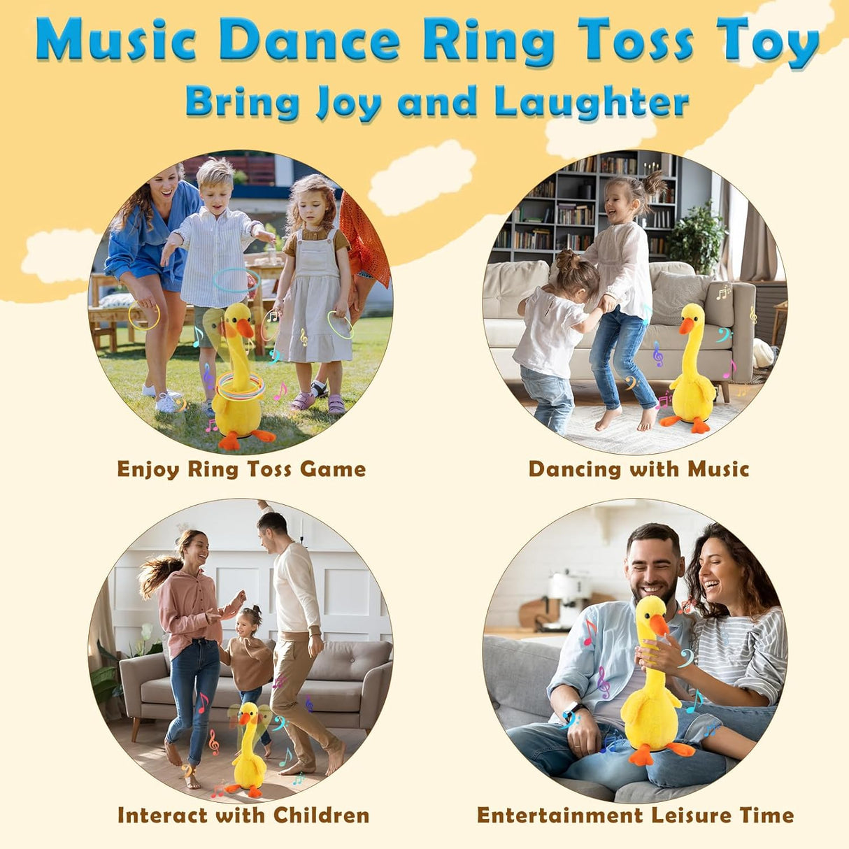 Dancing Singing Duck Toy Ring Toss Games | Kids Toy | SASKA Trading