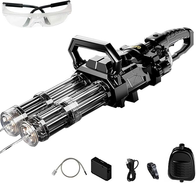 Double Barrel Gatling Electric Water Gun JF-005A | Water Gun | SASKA Trading
