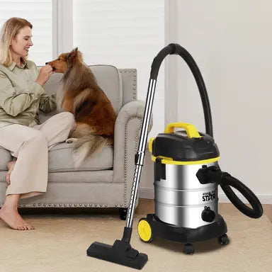 Dry & Wet 1600W Vacuum Cleaner ST-5034 25L Stainless Steel by WINNING STAR | Vacuum Cleaner | SASKA Trading