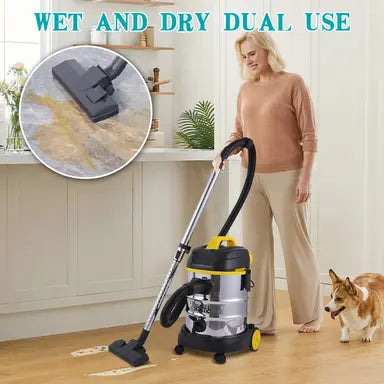 Dry & Wet 1600W Vacuum Cleaner ST-5034 25L Stainless Steel by WINNING STAR | Vacuum Cleaner | SASKA Trading