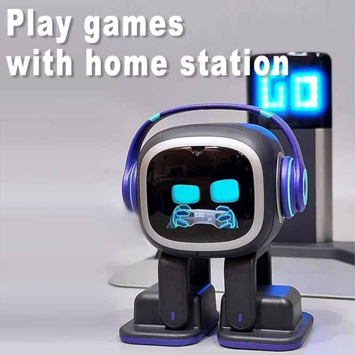 EMO Go Home AI Desktop Pet Robot with EMO Smart Lighting Automatic Charging Version by Living.AI