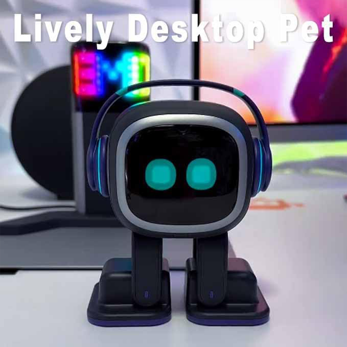 EMO Go Home AI Desktop Pet Robot with EMO Smart Lighting Automatic Charging Version by Living.AI
