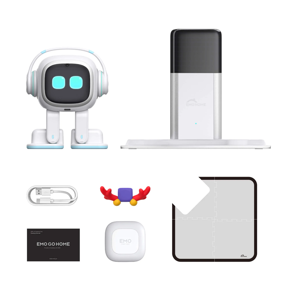 EMO Go Home AI Desktop Pet Robot with EMO Smart Lighting Automatic Charging Version by Living.AI