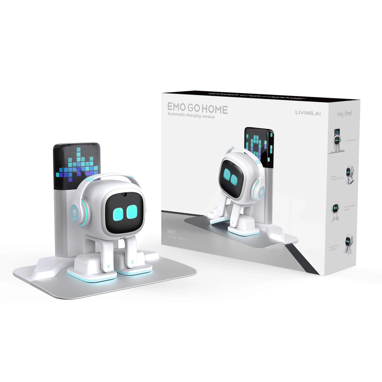 EMO Go Home AI Desktop Pet Robot with EMO Smart Lighting Automatic Charging Version by Living.AI