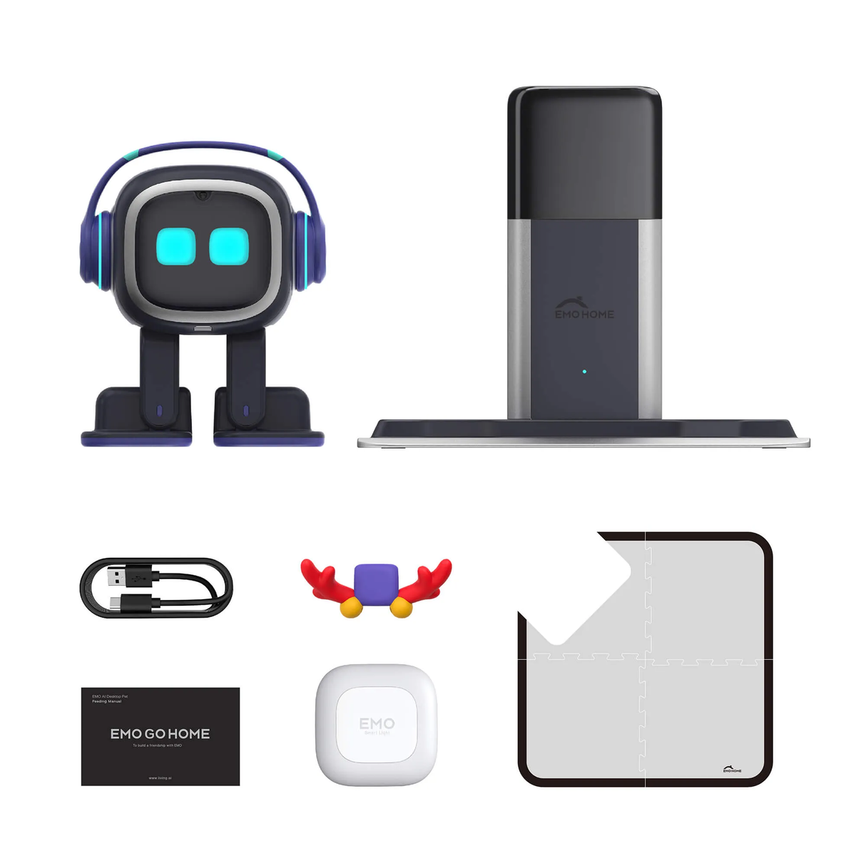 EMO Go Home AI Desktop Pet Robot with EMO Smart Lighting Automatic Charging Version by Living.AI