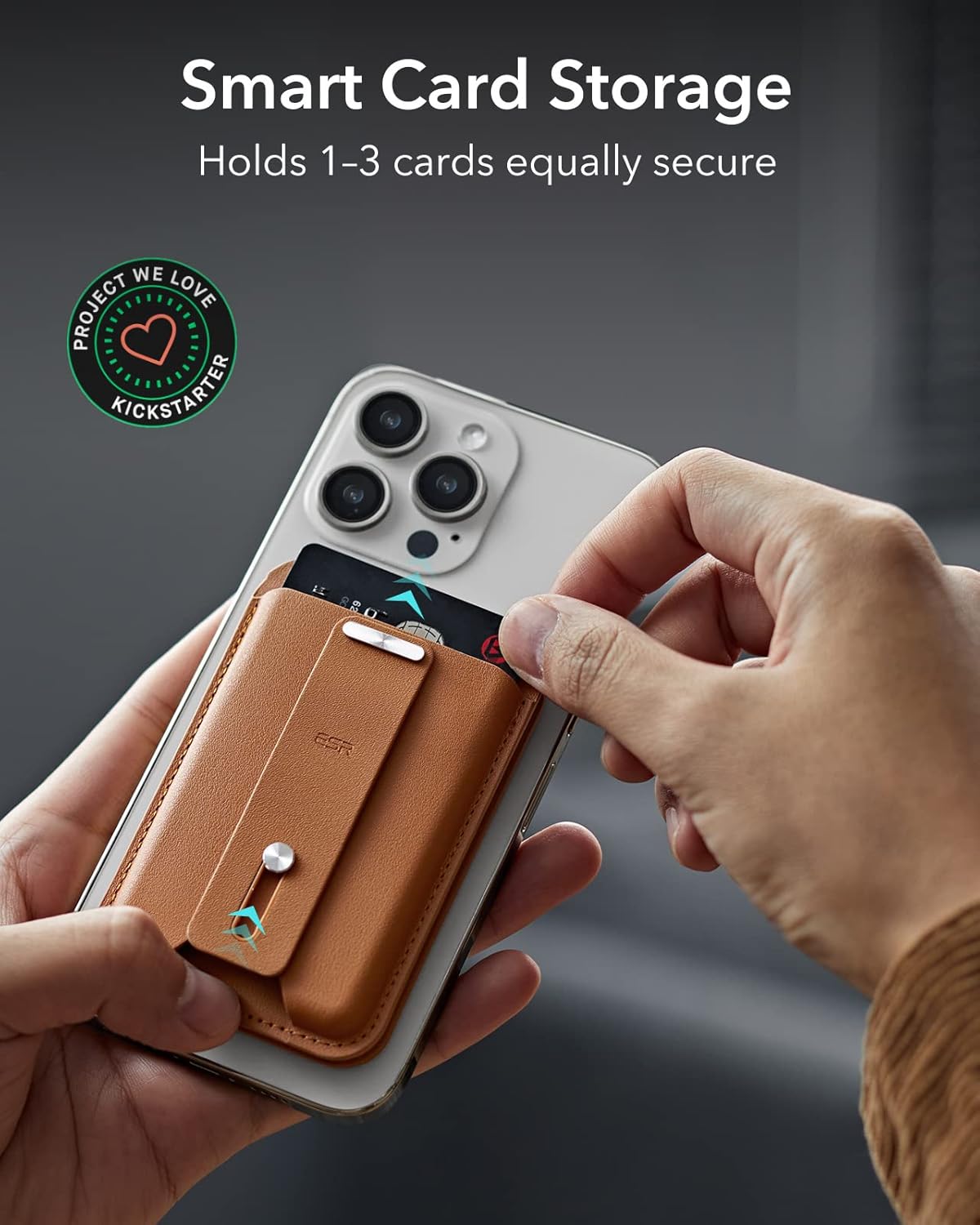 GEO Smart Card Storage with Adjustable Stand & Grip by ESR | Wallet Stand | SASKA Trading