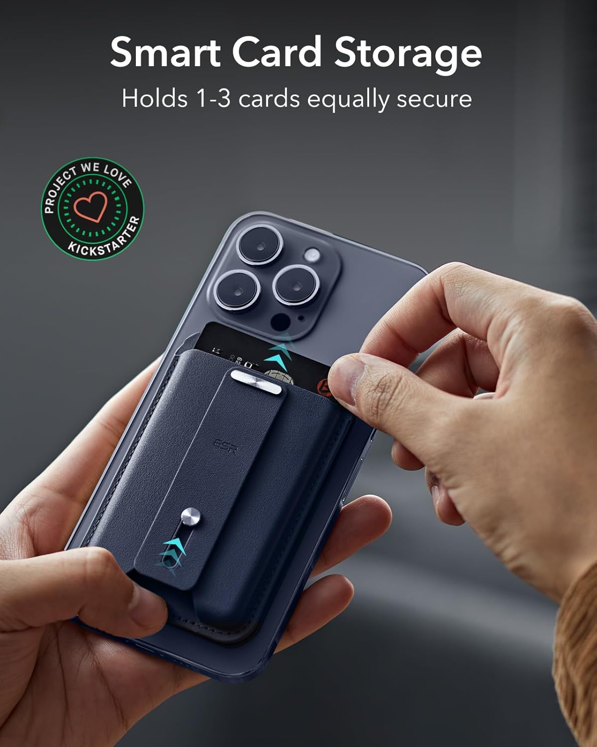 GEO Smart Card Storage with Adjustable Stand & Grip by ESR | Wallet Stand | SASKA Trading