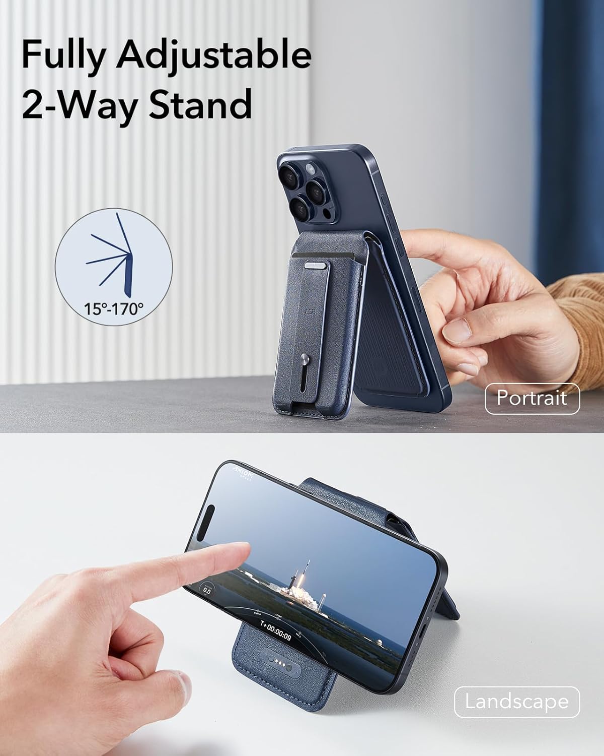GEO Smart Card Storage with Adjustable Stand & Grip by ESR | Wallet Stand | SASKA Trading