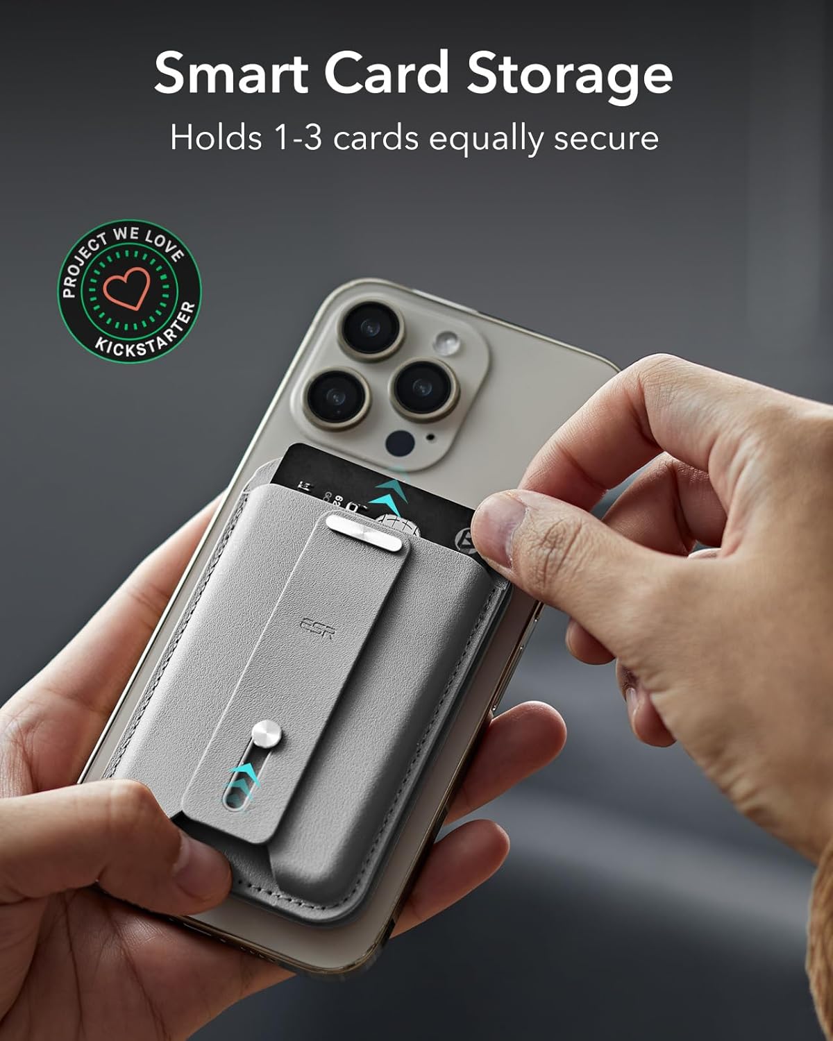 GEO Smart Card Storage with Adjustable Stand & Grip by ESR | Wallet Stand | SASKA Trading