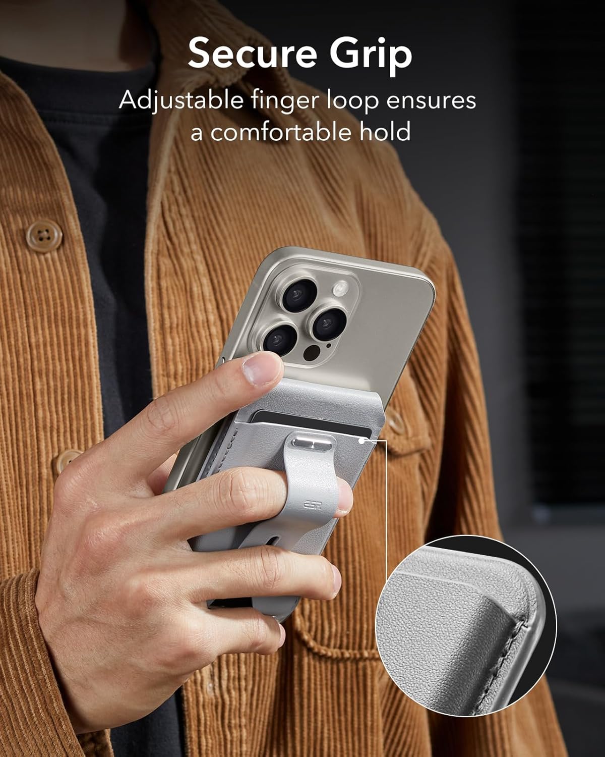 GEO Smart Card Storage with Adjustable Stand & Grip by ESR | Wallet Stand | SASKA Trading