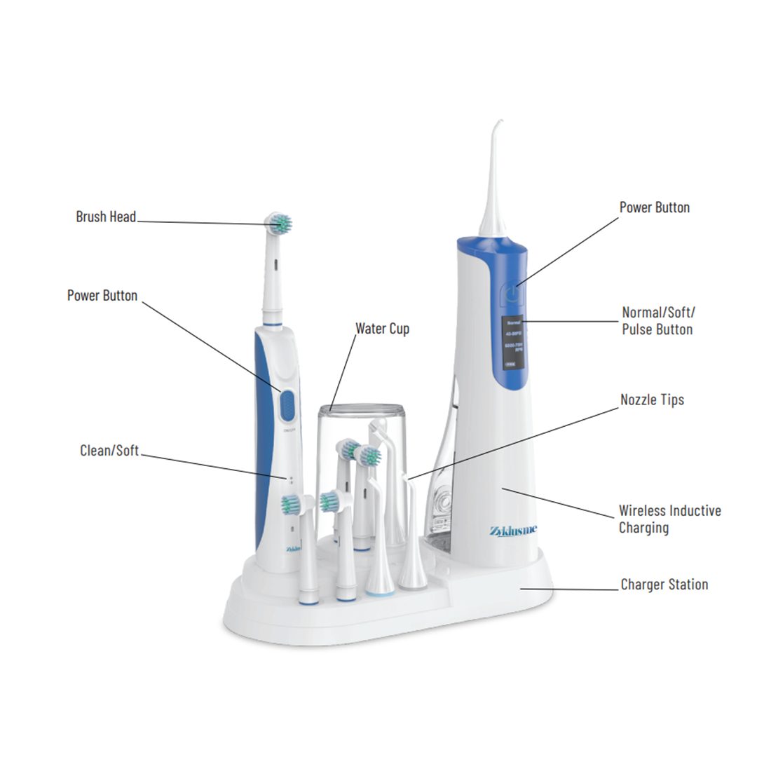 Electric Toothbrush and Water Flosser Kit by Perfect smile | Electric Toothbrush | SASKA Trading
