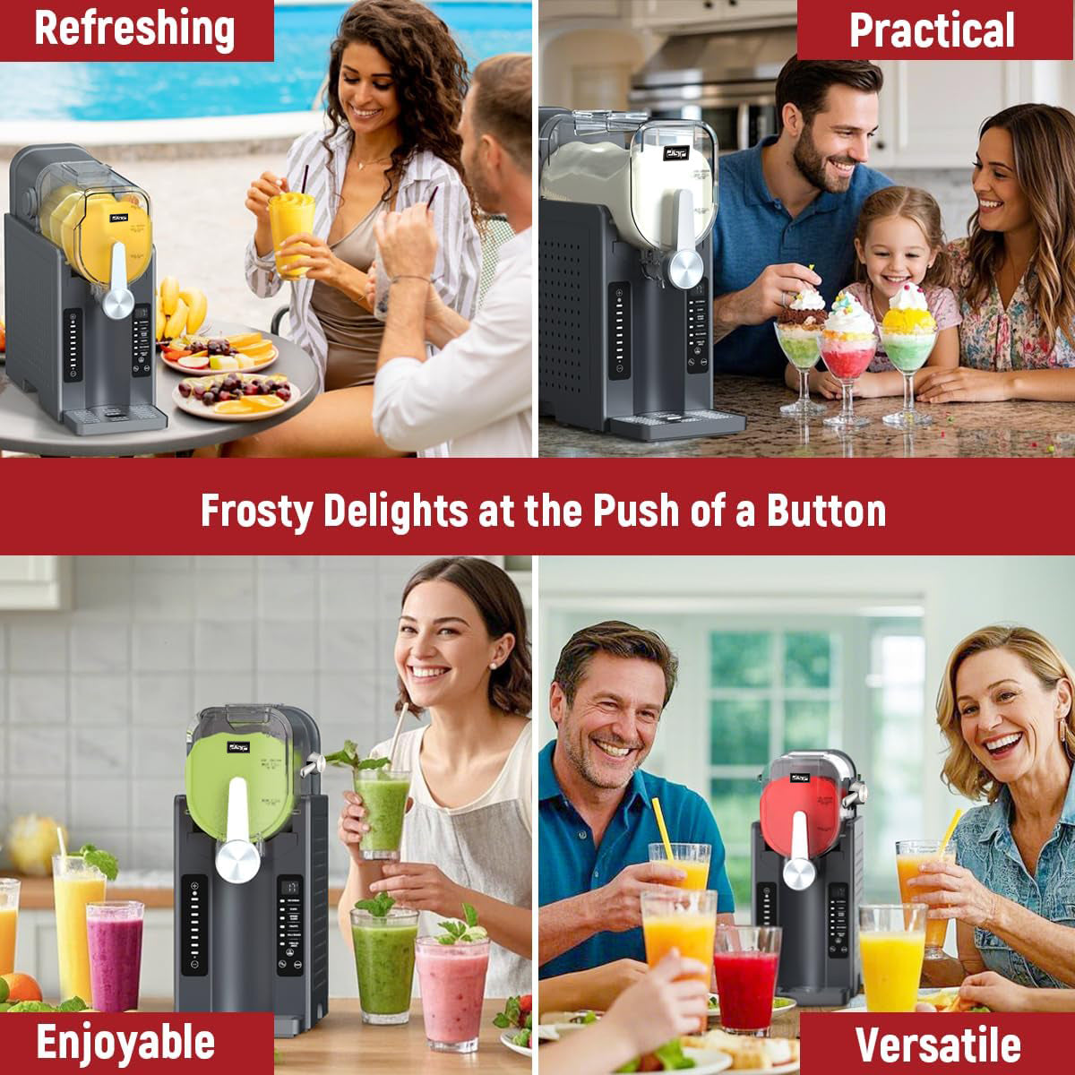 Electric Frozen Dessert & Slushie Maker by DSP | Slush and Ice Cream Maker | SASKA Trading
