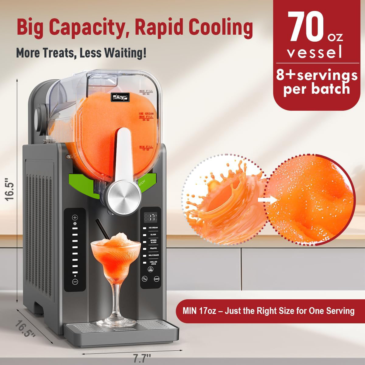 Electric Frozen Dessert & Slushie Maker by DSP | Slush and Ice Cream Maker | SASKA Trading