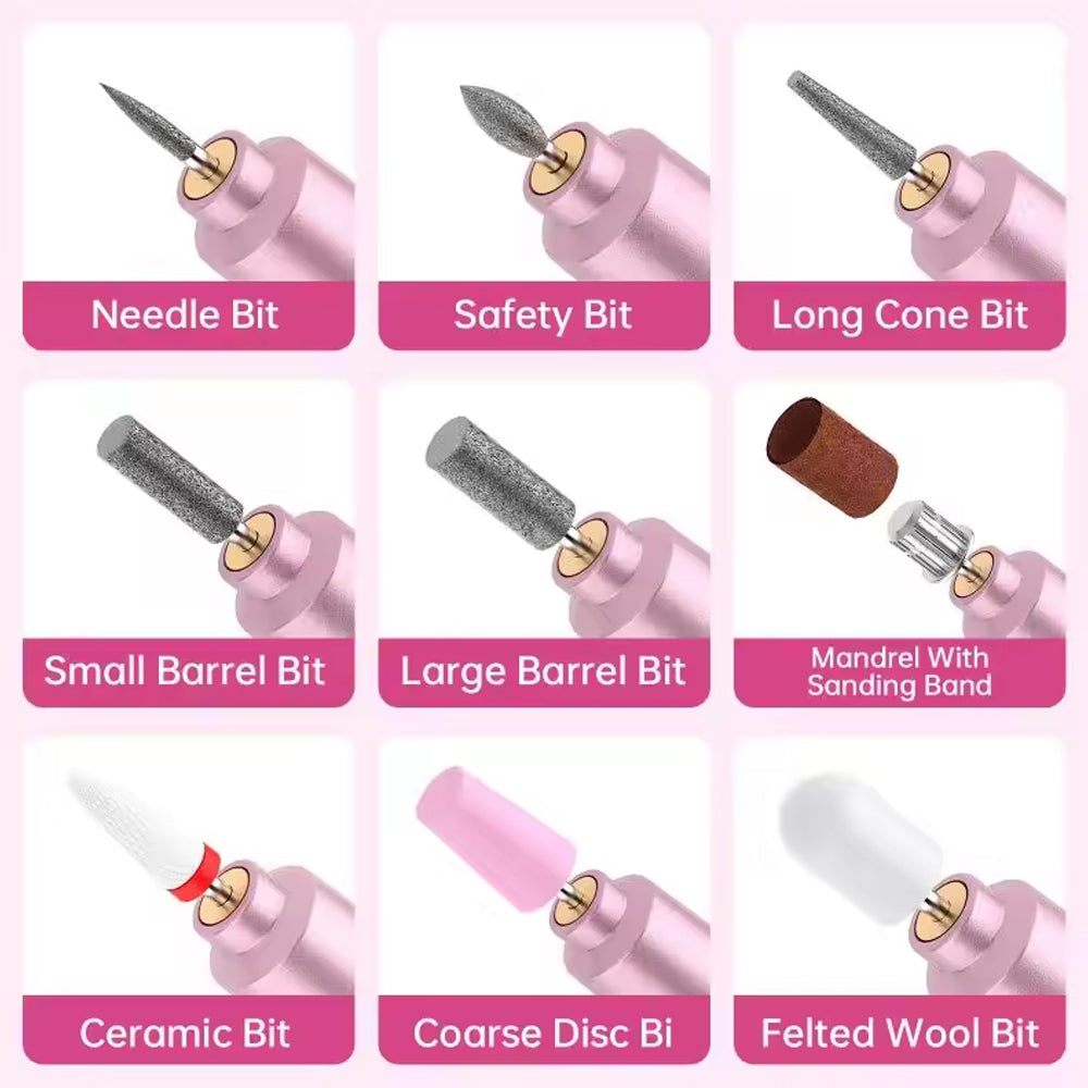 Rechargeable Electric Cordless Nail Drill Professional for Nails | Nail Care | SASKA Trading