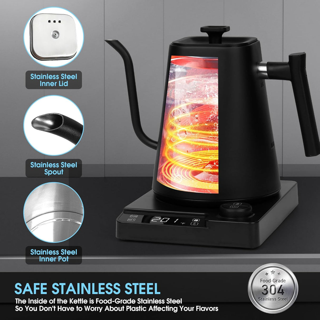 KT10 PRO Electric Kettle 1L | Electric Kettle | SASKA Trading