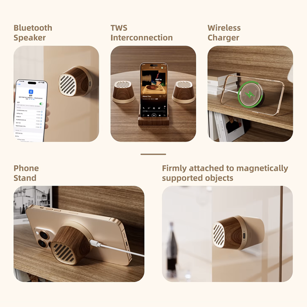 4-in-1 Magnetic MagSafe Charger Speaker K13 by Ezvalo | Wireless Speaker | SASKA Trading