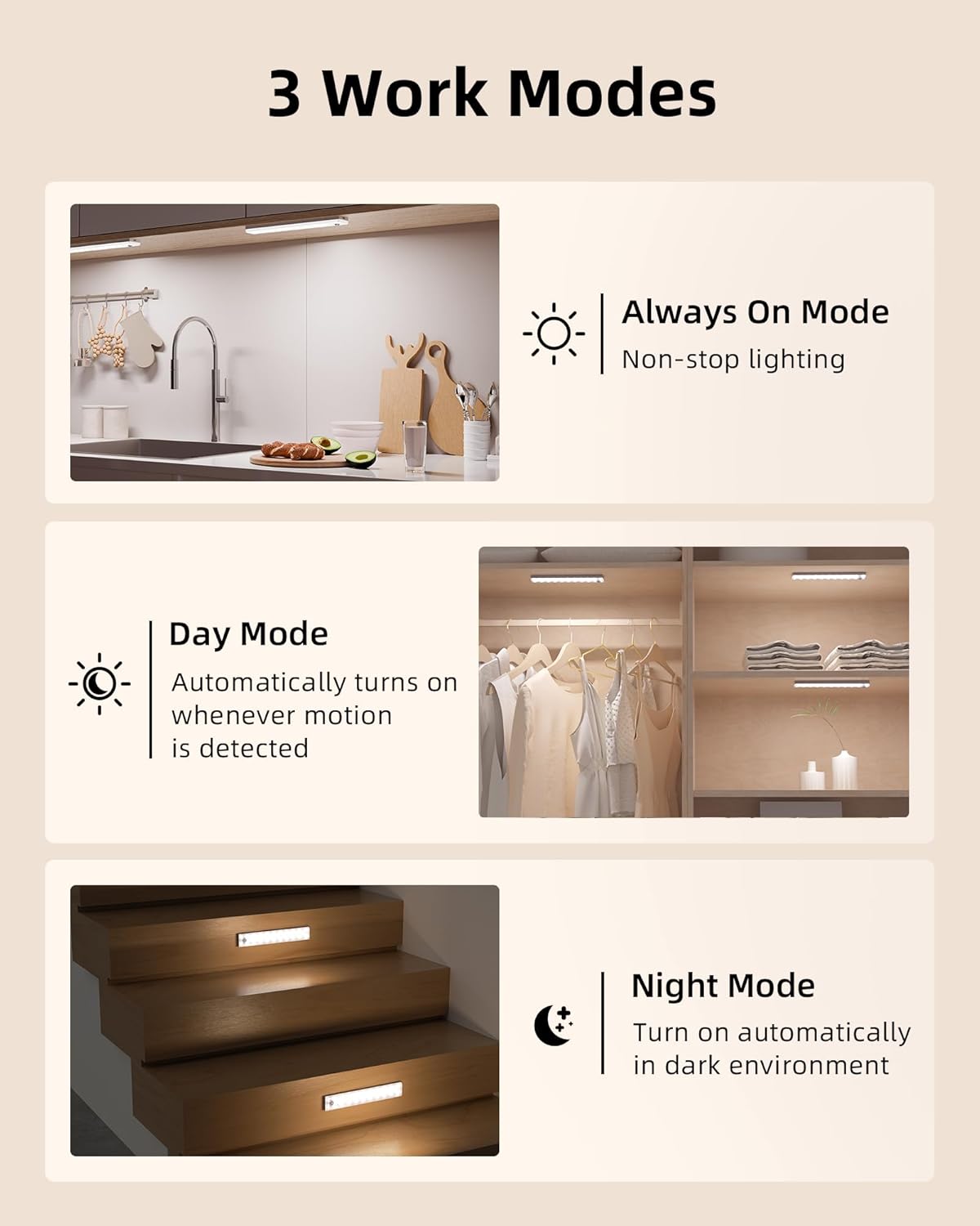 LED Under Cabinet Motion Sensor Light with Charging Station (6 Pack) by EZVALO | Under Cabinet LED Light | SASKA Trading