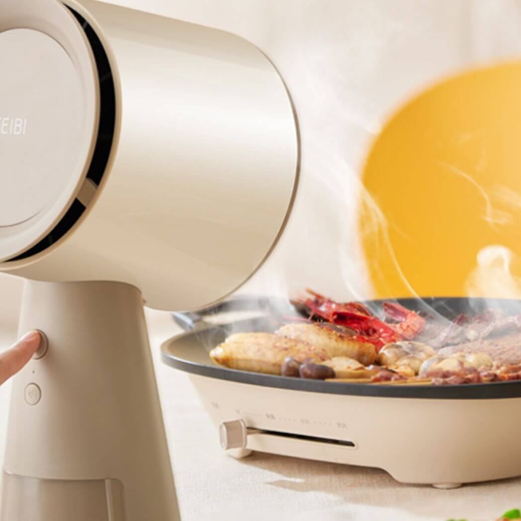 FEIBI Tabletop Portable Range Hood – 3 Level Air Flow, Low Noise, Washable Filter | exhaust fan | SASKA Trading