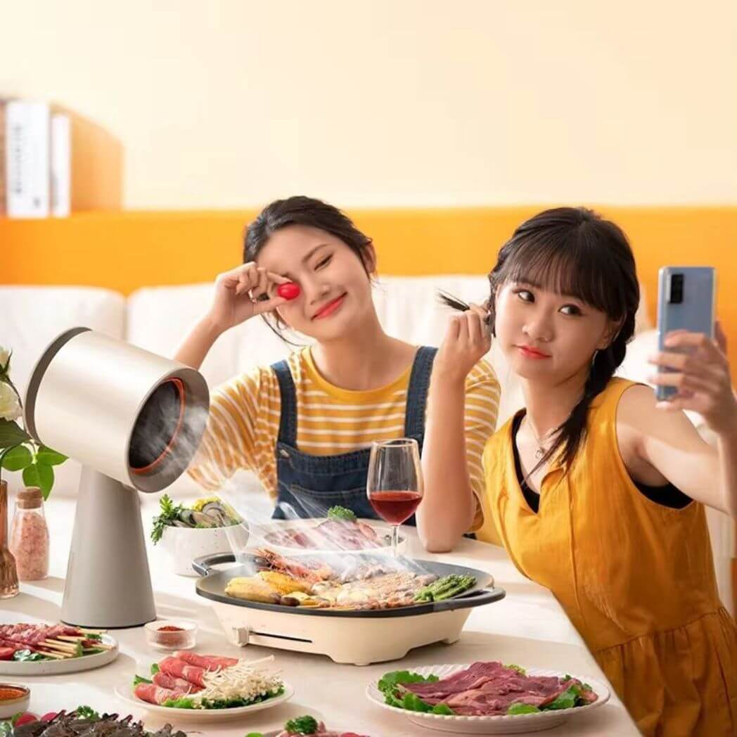 FEIBI Tabletop Portable Range Hood – 3 Level Air Flow, Low Noise, Washable Filter | exhaust fan | SASKA Trading