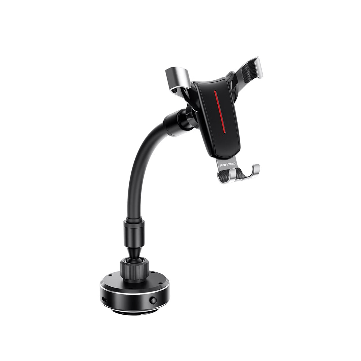 حامل الهاتف العالمي FlexiMount – حامل قابل للتعديل للسيارة والمكتب، شفط قوي من Porodo