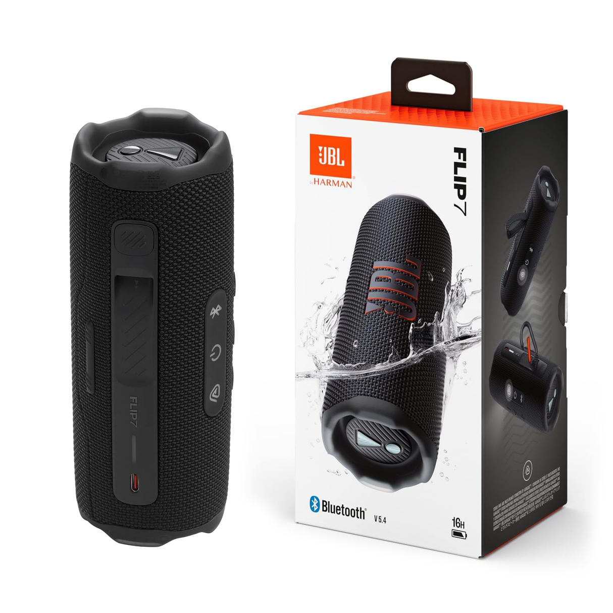 Flip 7 Portable Bluetooth Speaker – Waterproof, AI Sound Boost, 16H Playtime & Auracast Pairing by JBL