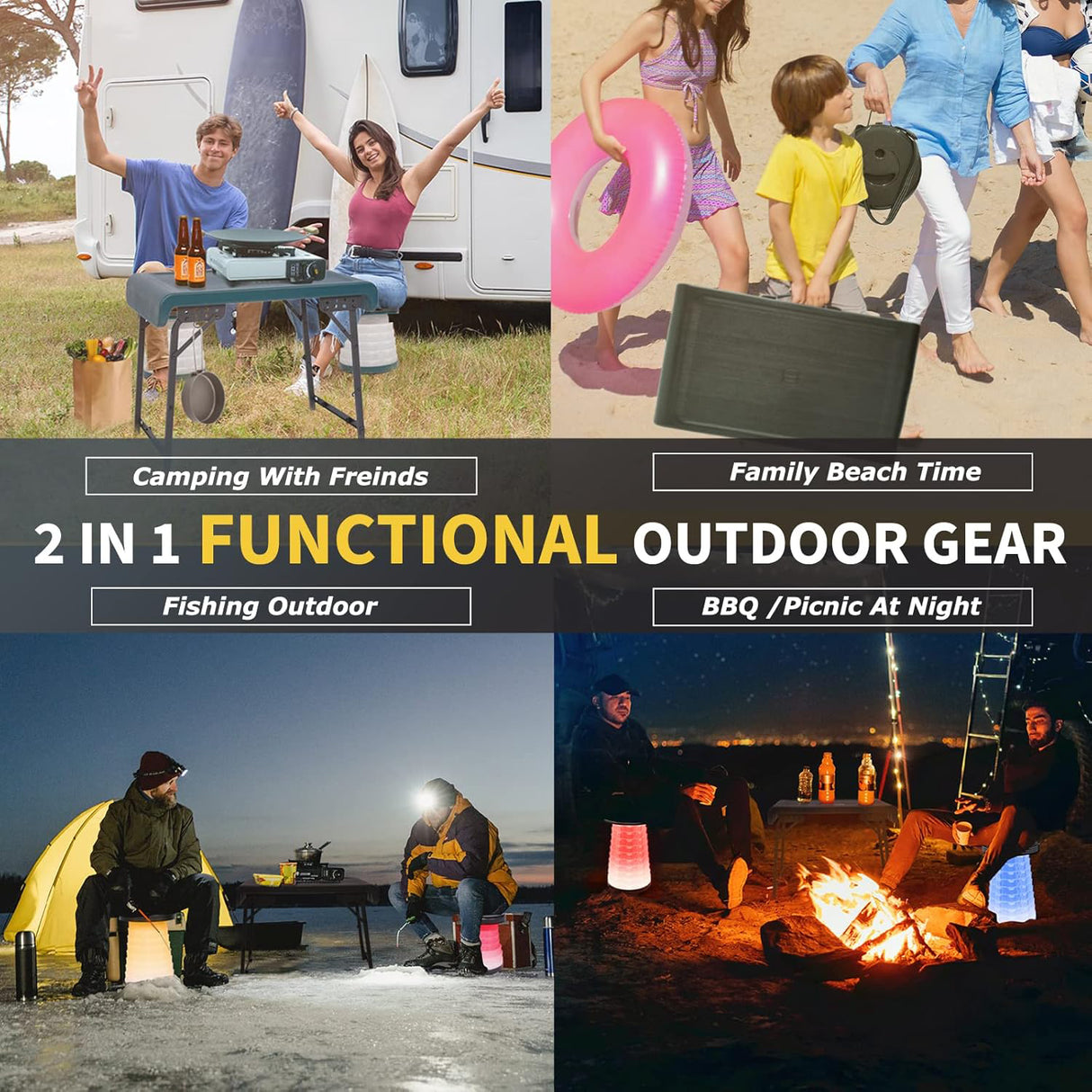 Outdoor Foldable Table and 2 Stools Set | Outdoor Table | SASKA Trading