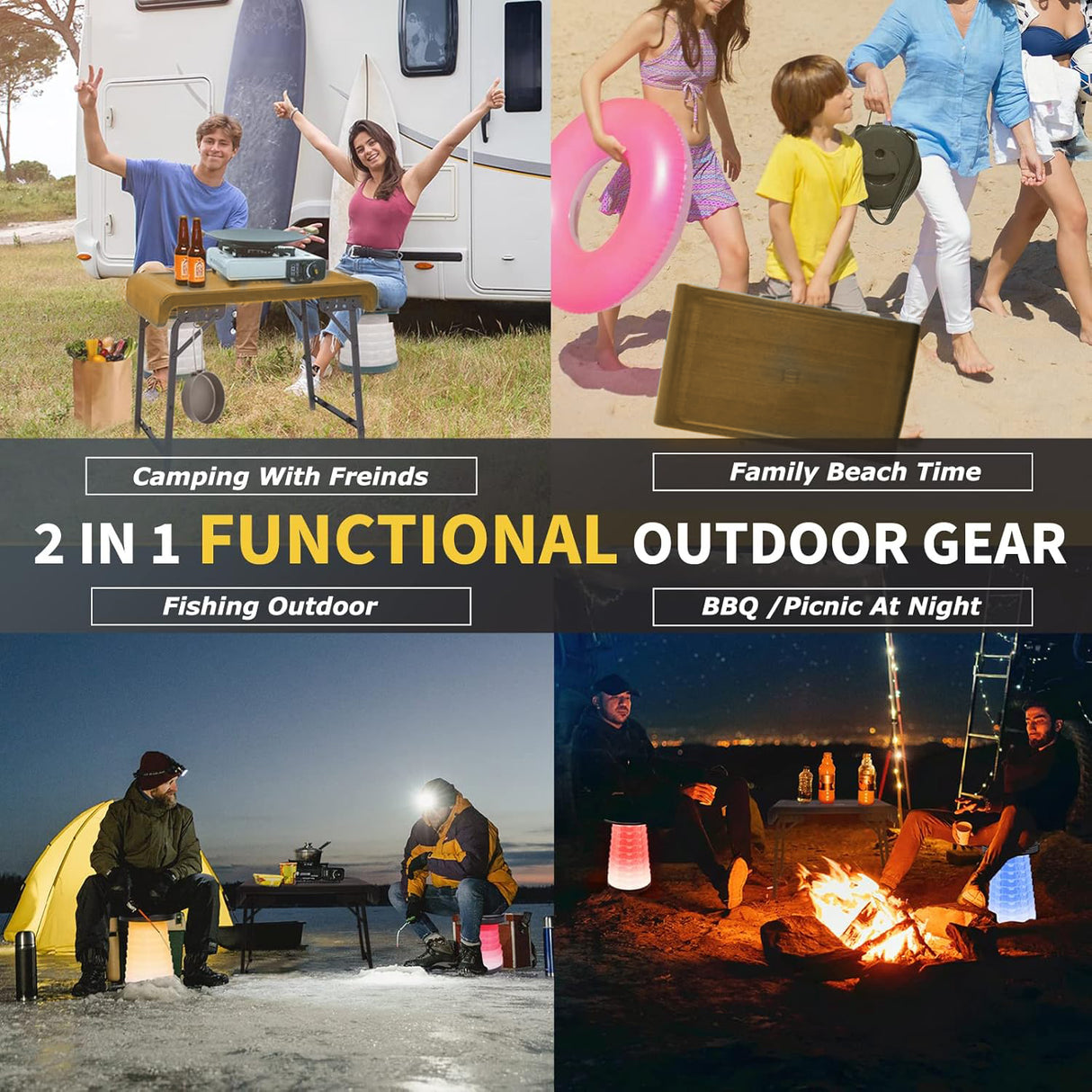 Outdoor Foldable Table and 2 Stools Set | Outdoor Table | SASKA Trading