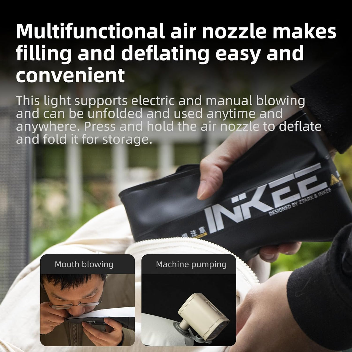 GC12 Bi-color Temperature Inflatable Photography Light Tube by INKEE | LED Video Light | SASKA Trading